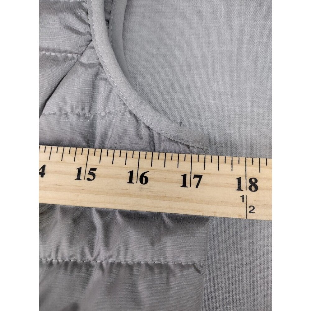 Isaac Mizrahi Live Women's Gray Sleeveless Zip Puffer Vest Jacket XXS USED - Picture 3 of 6